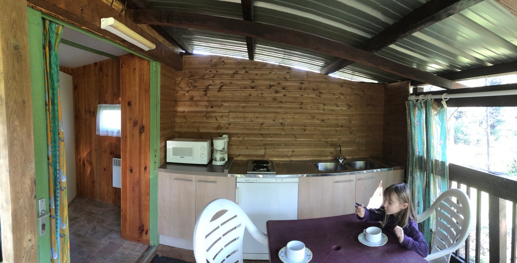 the outside kitchen