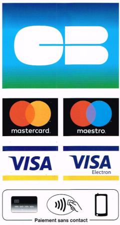 bank debit cards and credit cards are accepted